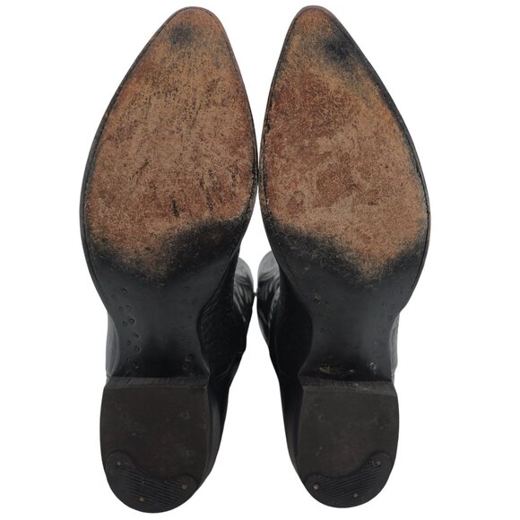 Nocona Boots Men's 14AAA Narrow Bullhide Black Leather Cowboy Western Boots - Picture 4 of 14